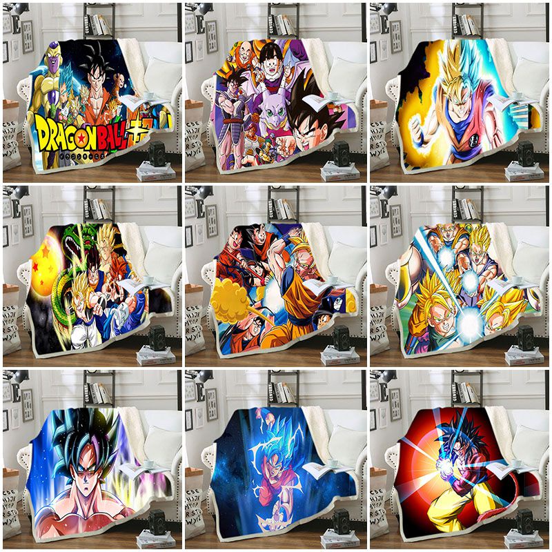 Chăn Họa Tiết Hoạt Hình Dragon Ball Cho Du Lịch
