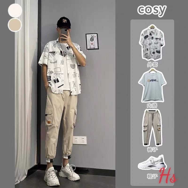 [ Mã WASTAPR giảm 10K đơn 50K] HSU1 Áo sơ mi chữ kí ngắn tay | BigBuy360 - bigbuy360.vn