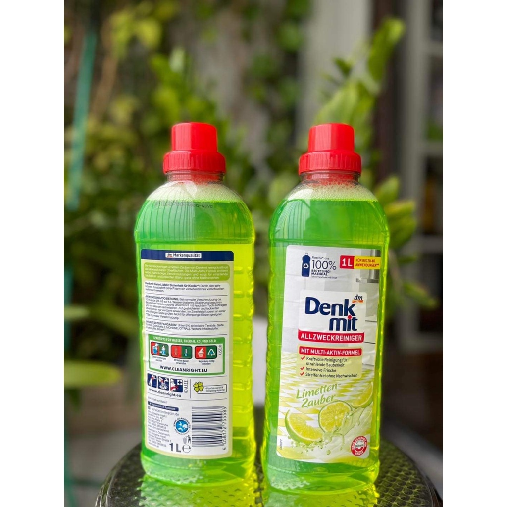 Nước Lau Sàn Gạch Denkmit Hương Chanh 1L Hàng Đức Nhập Khẩu