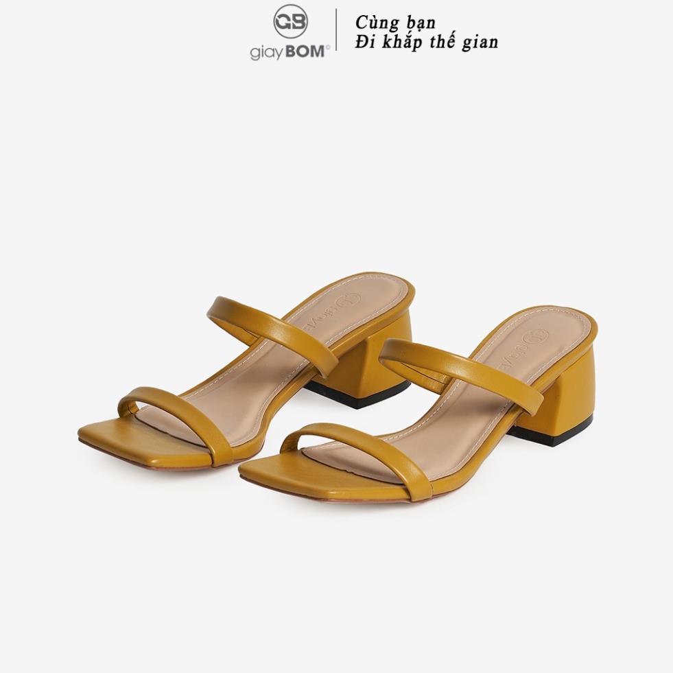 Giày Cao Gót Nữ giayBOM Quai Dây Gót Trụ Cao 3 cm GB00025 ;'