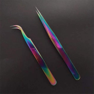 [sỉ] 10 nhíp nối mi cao cấp classic cầu vồng bảy sắc bảy màu 7 sắc 7 màu