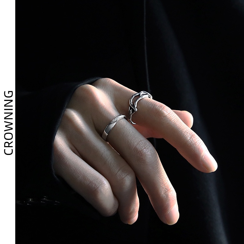 Nhẫn Trang Sức Có Thể Điều Chỉnh Phong Cách Retro S925 F851