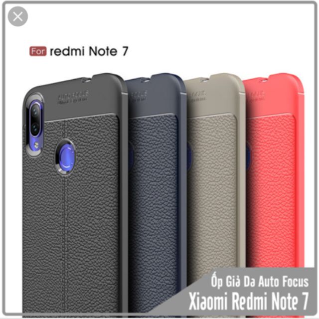 Ốp lưng dẻo giả da Auto Focus cho xiaomi redmi note 7/note 7 pro