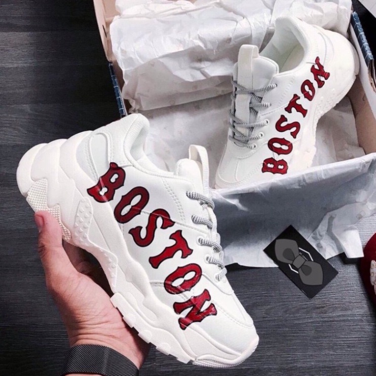 Giày thể thao nam nữ Boston - Giày thể thao trắng độn đế cao cổ tăng chiều cao, Sneaker trẻ trung, năng động đi học D19 | WebRaoVat - webraovat.net.vn