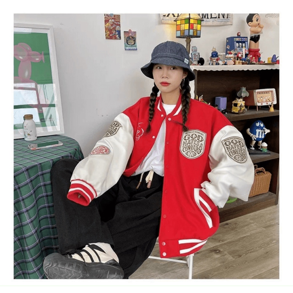 (FREE SHIP) ÁO KHOÁC BOMBER NAM NỮ HUY HIỆU NGỰC KÈM HUY HIỆU TAY SÀNH ĐIỆU THỜI TRANG TK 2022