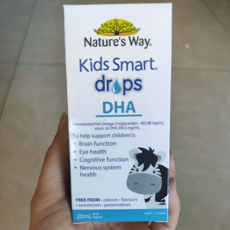 Kids Smart Drops DHA Nature's Way 20ml, DHA cho bé từ sơ sinh