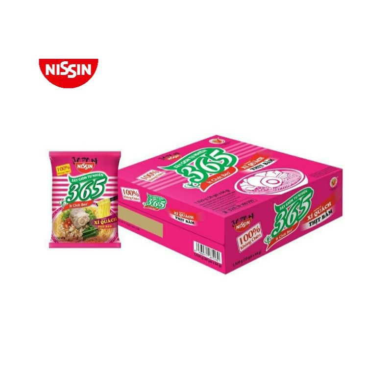 Thùng 30 Gói - Mì không chiên Nissin 365 [Với 4 hương vị lựa chọn]