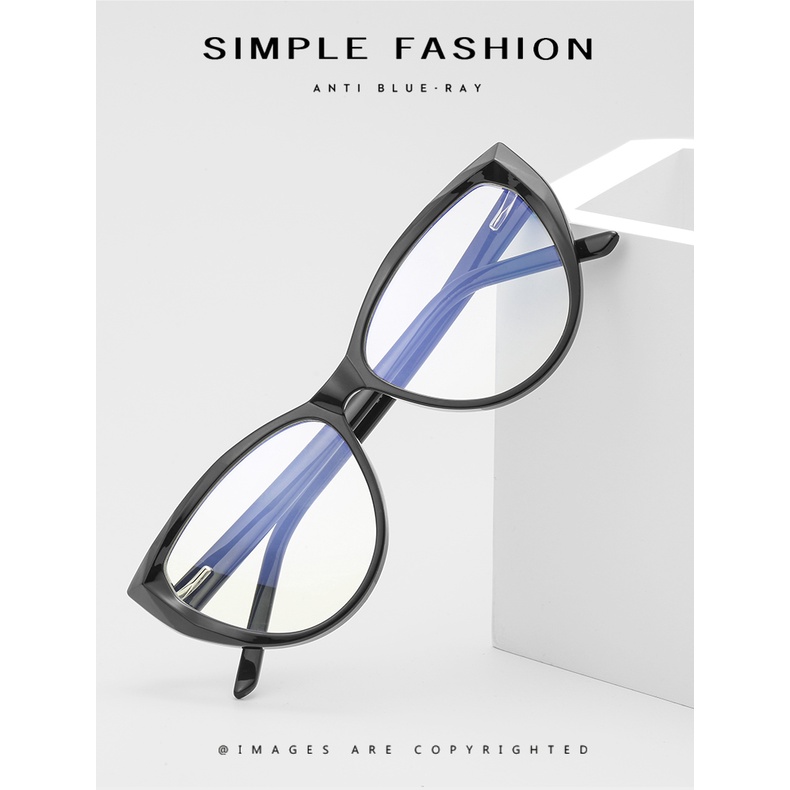 Mắt kính ZEliN gọng phẳng TR90 chống ánh sáng xanh thời trang cho nữ