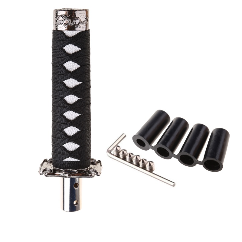 Tay Nắm Cần Số Bằng Kim Loại Họa Tiết Samurai Thời Trang Thông Dụng Cho Xe Hơi