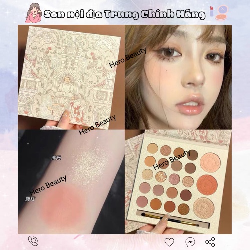 Bảng phấn mắt Ershiqi 23 màu sắc hiệu ứng lì Cao Cấp