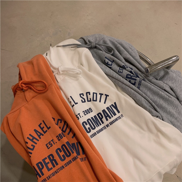 Áo hoodie nữ tay dài dáng rộng phong cách Hàn Quốc