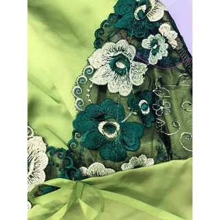 Bộ ngủ phi lụa mềm, mịn, mát - Ren hoa đẹp xịn