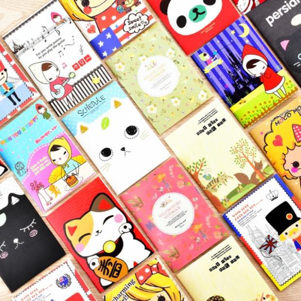 Sổ mini dễ thương - Sổ mini A7 cute MOKA hàng đẹp giao ngẫu nhiên
