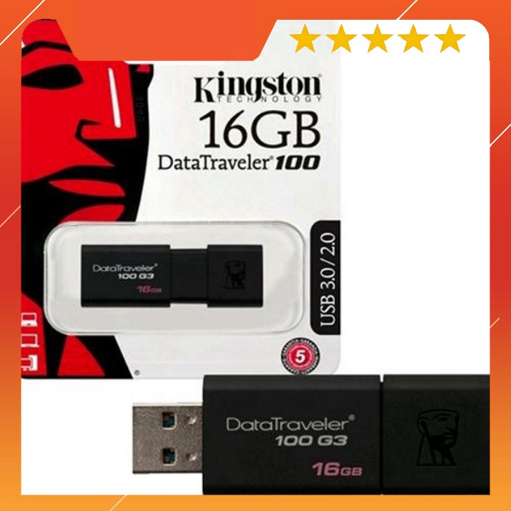 💚  USB Kingston DT100G3 (DT100 G3) 16GB - USB 3.0 Chính hãng