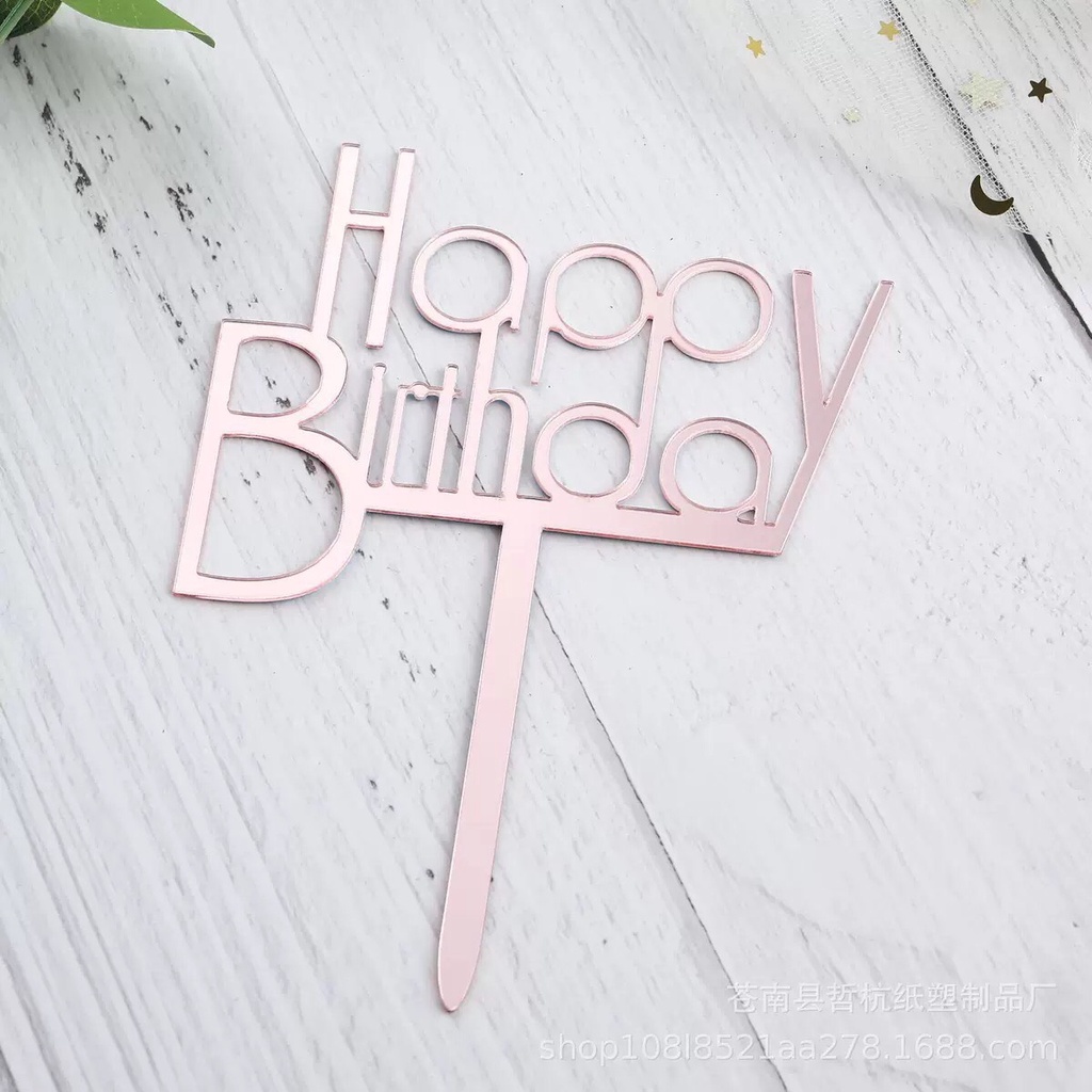 Trang Trí Bánh Sinh Nhật, Bánh Kem - Meka Happy Birthday trang trí bánh