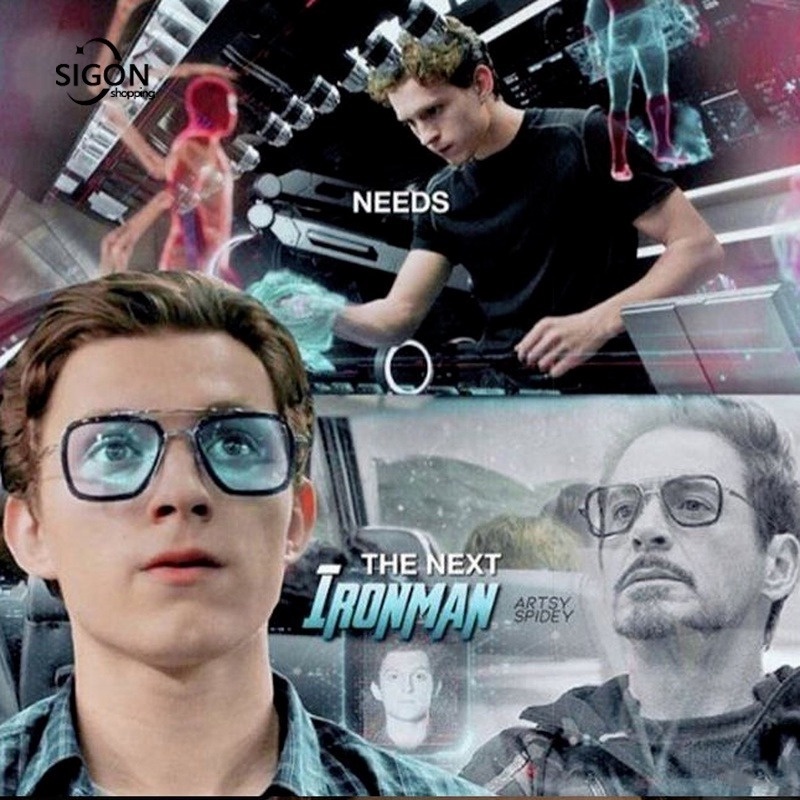 Tony Stark người Sắt Kính Mát Gọng Sắt Chống Nắng Phong Cách Cổ Điển Cho Nam Sử Dụng Hàng Ngày