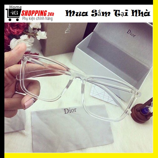 [Tặng Kèm Bao Da Mắt Kính] Kính V Tây Nam Nữ Gọng Trong - Kính Mát Thời Trang Cao Câp