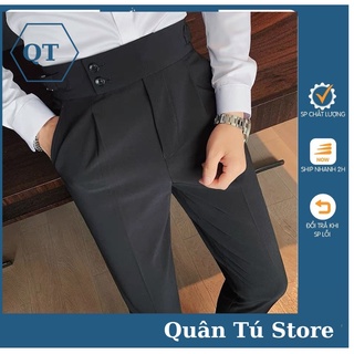 Quần tây nam baggy 2 khuy phong cách hàn quốc, chất vải chéo hàn vô cùng thoáng mát, dễ chịu,giãn nhẹ 4 chiều