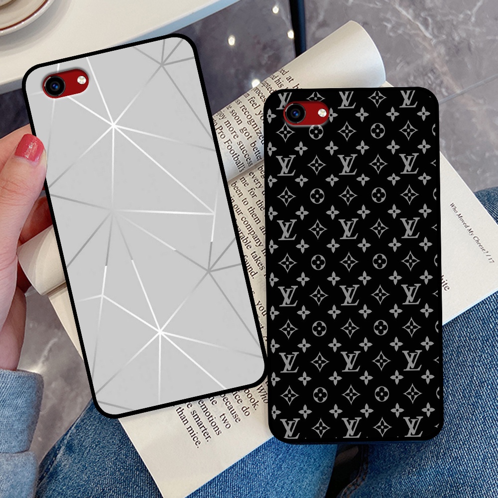 Ốp Vivo Y81 / Y83 in hình thương hiệu LV, họa tiết xanh bạc siêu đẹp