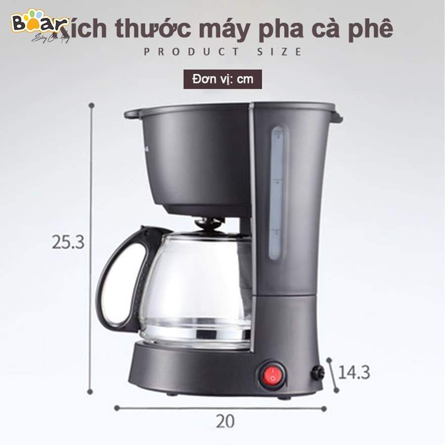 [Chính hãng] Máy pha cà phê Bear KFJ-403 - Máy pha cà phê mini gia đình, văn phòng nhỏ - Bảo hành 12 tháng