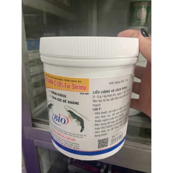 [Mã PET50K giảm Giảm 10% - Tối đa 50K đơn từ 250K] Bio Vitamin C 10% For Shrimp dùng được cho tôm và cá xô nhỏ 1kg