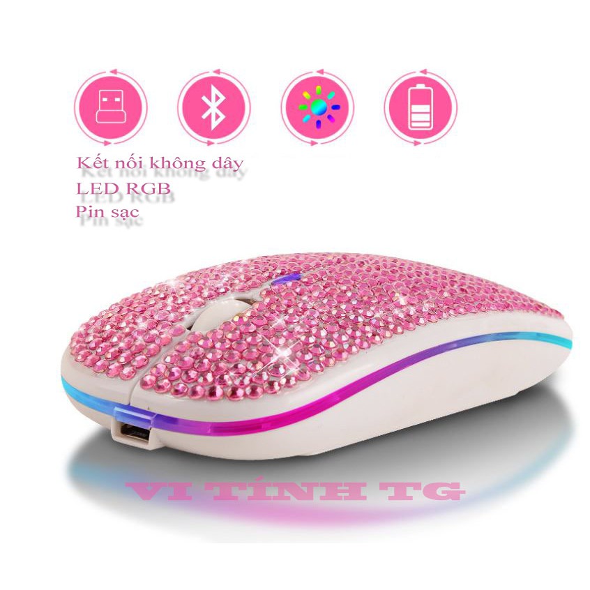 Chuột đính đá cực sang trọng – Laptop Siêu cute đáng yêu Vi tính TG