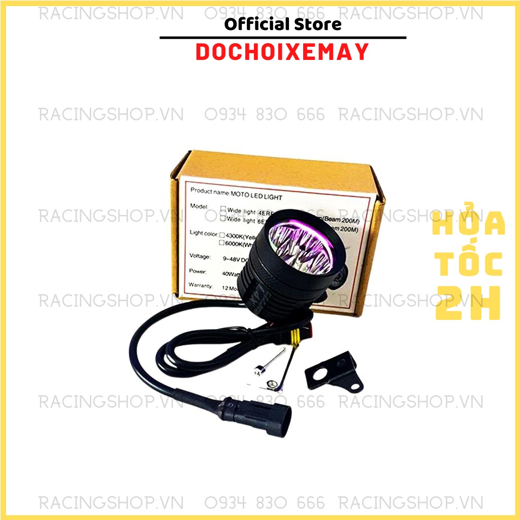 Đèn trợ sáng xe máy Đèn pha led ô tô xe hơi L4X LEDVNRACING 2022 L4 sáng cao BH 6 tháng chính hãng DOCHOIXEMAY