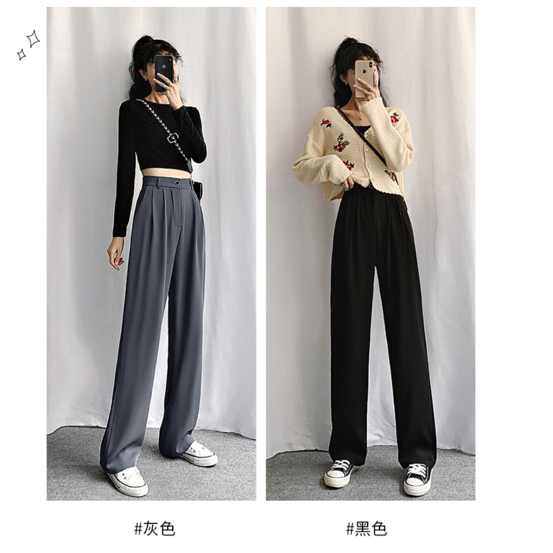 Quần Suông Ống Rộng Thời Trang Màu Tùy Chọn Dành Cho Nữ