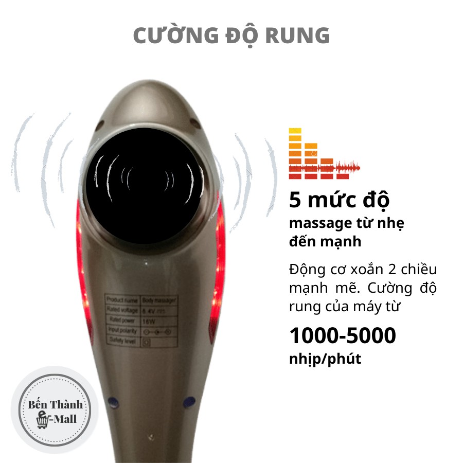 ✈️ [Freeship] Máy massage cầm tay Phantom Massager SH-106 [Bản không dây hoặc có dây] [5 đầu massage thay thế]