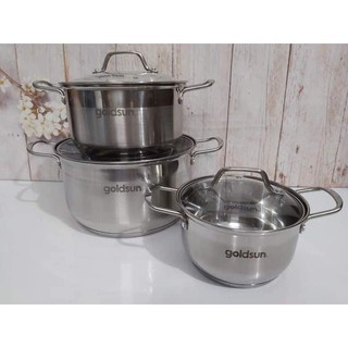 Bộ Nồi Inox Goldsun 5 Đáy
