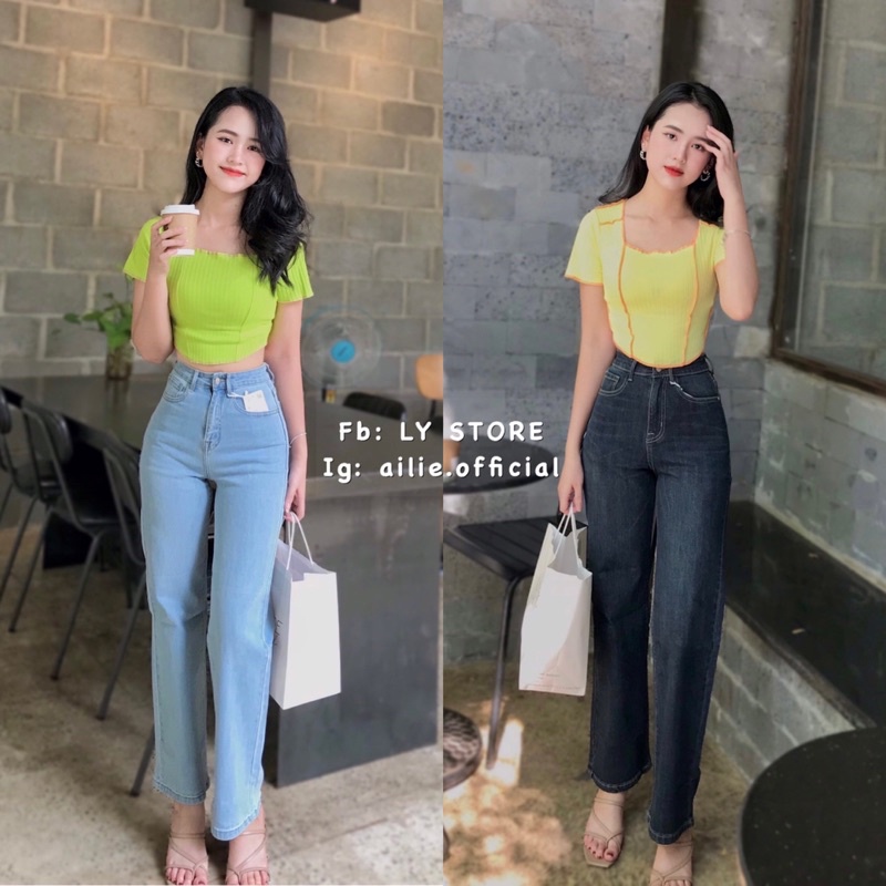 QUẦN CULOTTES JEANS TRƠN DA RÀ - LY STORE
