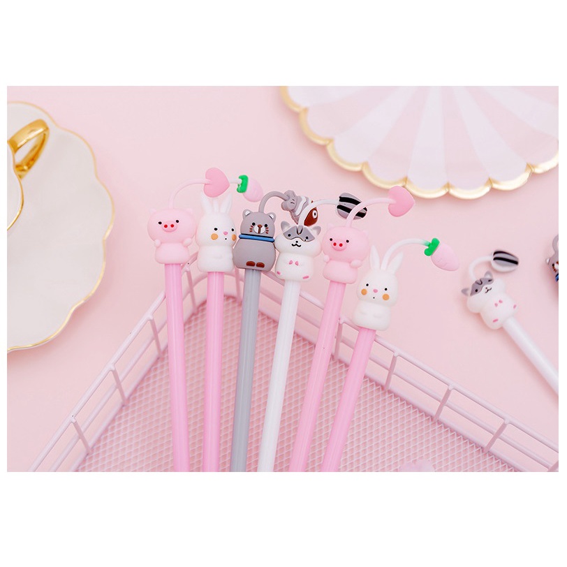 Bút mực gel ngòi 0.5mm hình trái cây hoạt hình sáng tạo cho học sinh / văn phòng