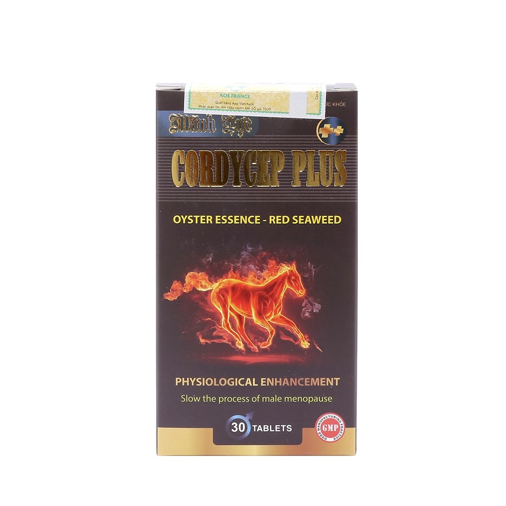 Mãnh lực Cordycep Plus Đen tăng cường sinh lý nam, bổ thận tráng dương - Hộp 30 viên