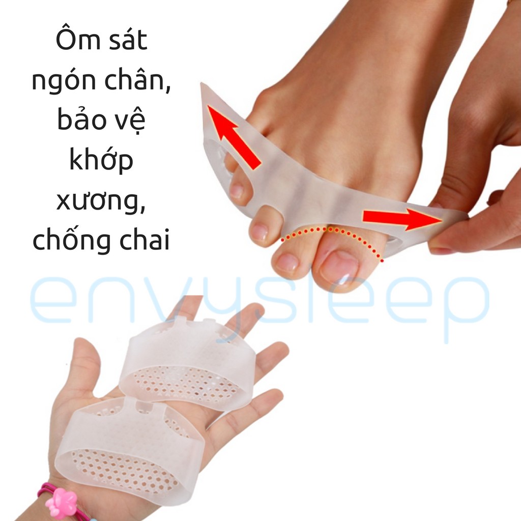 SIÊU SALE - Lót giày Silicon Envysleep chống chai, giảm đau các ngón khi mang giày cao gót, size 35-38