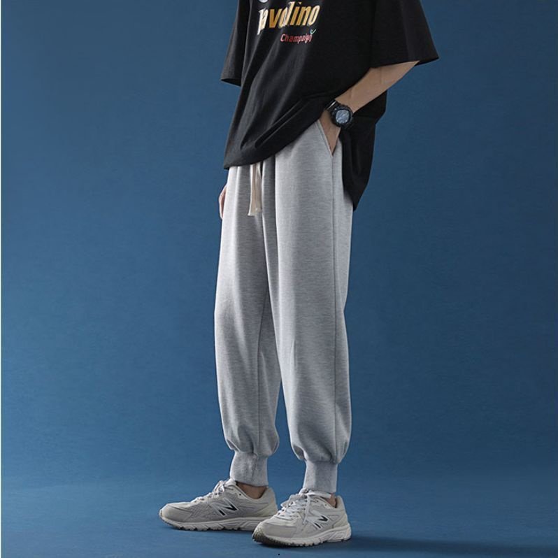 Quần Thể Thao Dài Tới Mắt Cá Chân Kẻ Sọc Thời Trang Mùa Hè Hàn Quốc Cho Nam