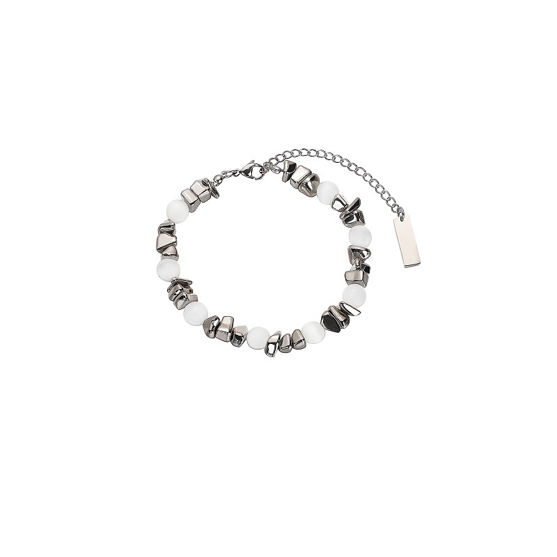 Vòng Tay Chuỗi Hạt Đá Opal Phong Cách Hip Hop Thời Trang Cho Nam Và Nữ