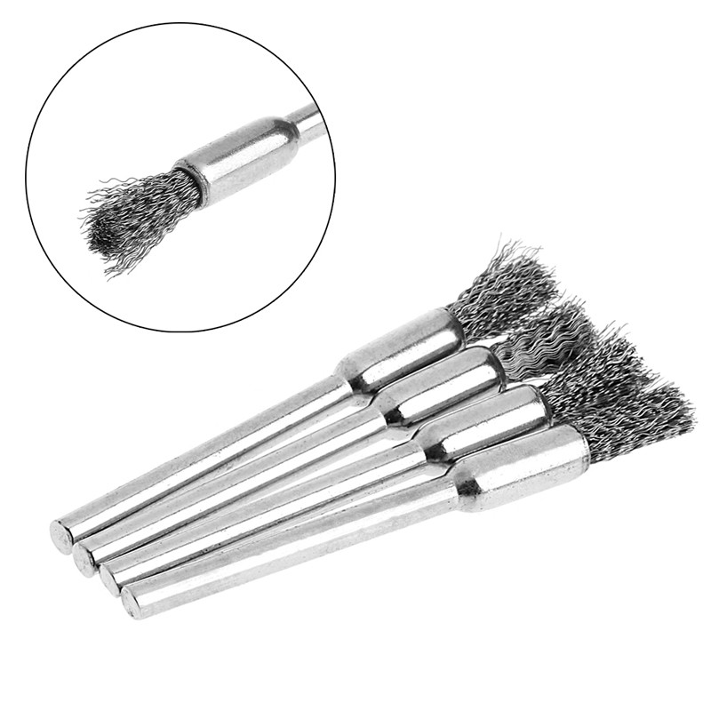 Set 4 Cọ Sợi Thép 5mm Đánh Bóng Đa Năng Tiện Dụng