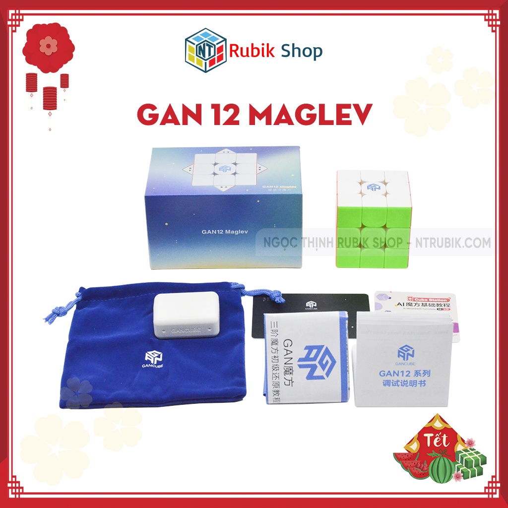 [Siêu Phẩm 2021] Rubik 3x3x3 GAN 12 SERIES 3 phiên bản: Maglev &amp; Gan 12M LEAP Stickerless không viền (Hãng Mod Nam châm)