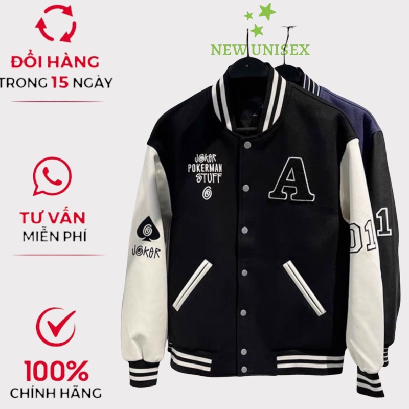 ÁO KHOÁC BOMBER NAM NỮ CHẤT KAKI 2 LỚP DÀY DẶN, THIẾT KẾ LOGO CHỮ A KIỂU DÁNG HÀN QUỐC ĐẸP MẮT 2022 UT3908[NewUnisex]