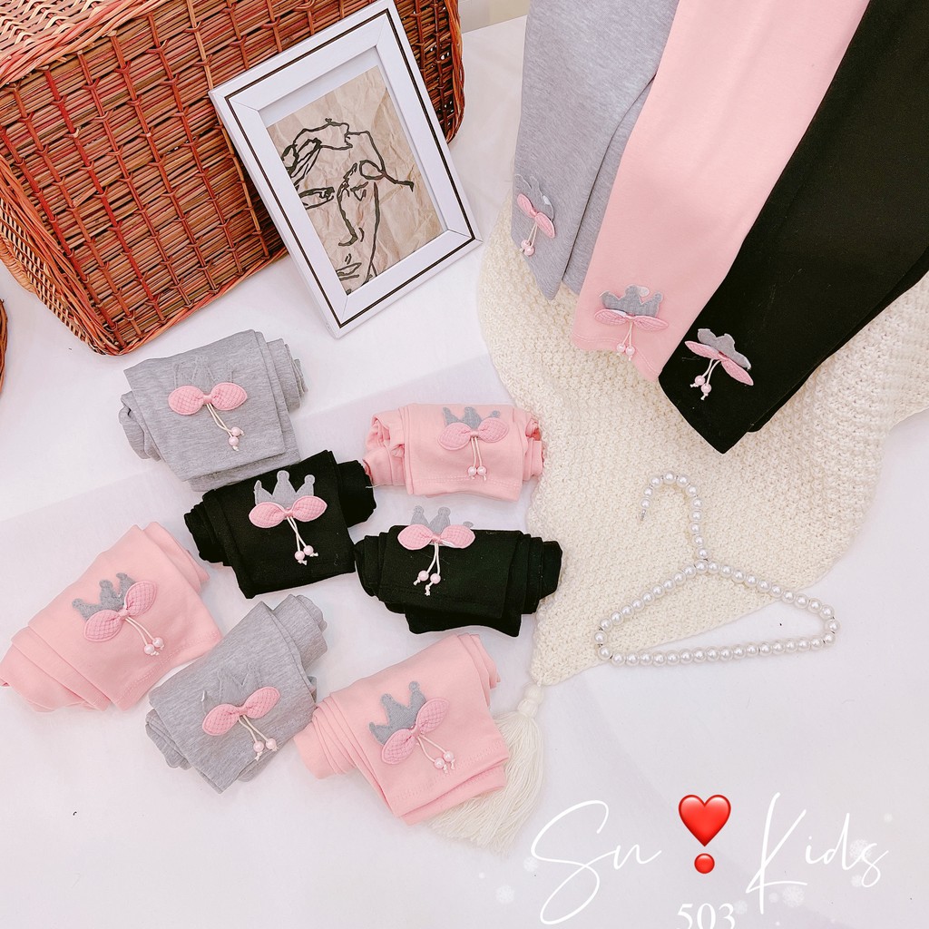 Quần dài bé gái, quần legging cho bé chất cotton co giãn 4 chiều mềm mại, thoải mái Mẹ Bắp Shop size từ 7 đến 20kg