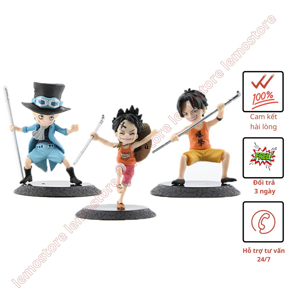 ⚡ Ảnh thật ⚡Mô Hình Nhân Vật one piece Figure Bộ Ba Anh Em Ace-Sabo-Luffy thời niên thiếu