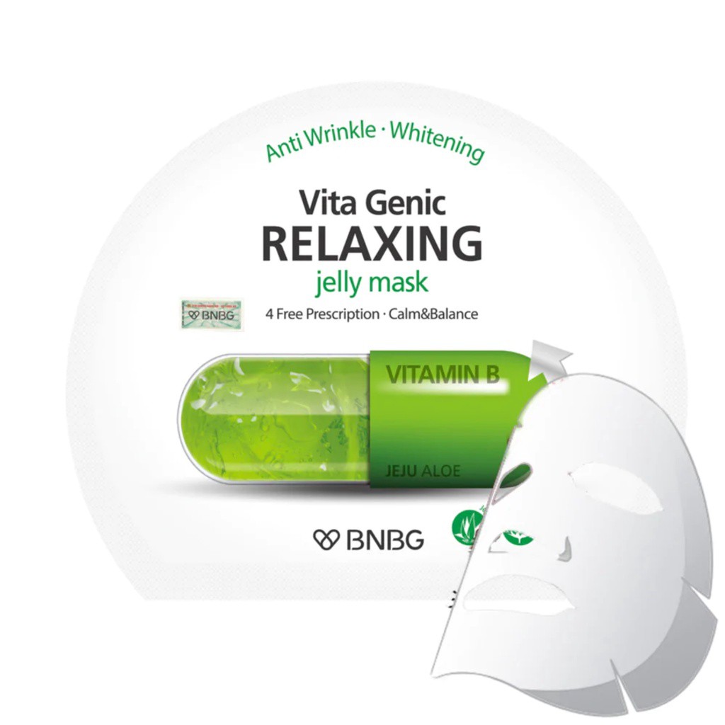 Mặt Nạ Banobagi Xanh lá  Vita Genic Relaxing Jelly Mask Banobagi Vitamin B Hỗ Trợ Phục Hồi Da Hư Tổn 30ml