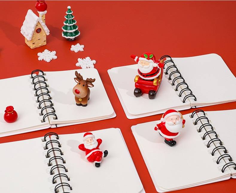 Sổ tay lò xo Cute Cartoon Christmas Coil Creative Notebook Kawaii Small Fresh Portable Mini Notepad Stationery BookSchool office supplies Student kids Christmas gift