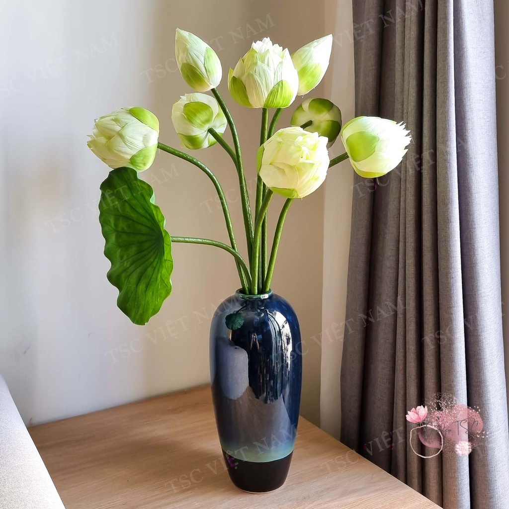 Bình hoa gốm Bát Tràng dáng bom 33 cm - Nhiều màu - Lọ hoa decor trang trí cao cấp