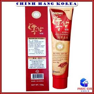 Kem đánh răng hồng sâm hàn quốc, tuýp 120gr - Giúp trắng răng, thơm miệng, chống sâu răng