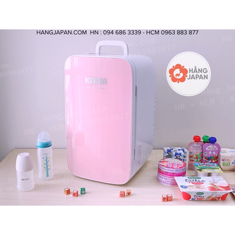 Tủ lạnh mini Kemin K25 điều chỉnh nhiệt độ 2 chiều màu hồng 25L