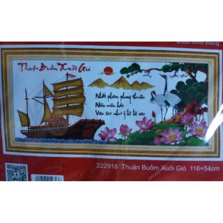 Tranh thêu chữ thập Thuận buồm xuôi gió 222918