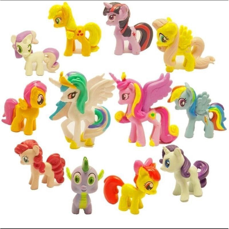 Set 12 mô hình đồ chơi nhân vật hoạt hình My Little Pony bằng nhựa