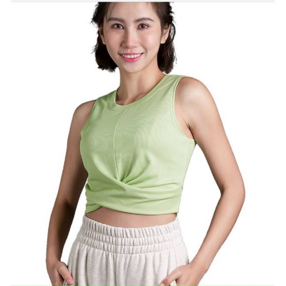 Áo Croptop 3 Lỗ Có Sẵn Mút Chất Dệt Gân (Đồ Tập Gym - Yoga - Aerobic)