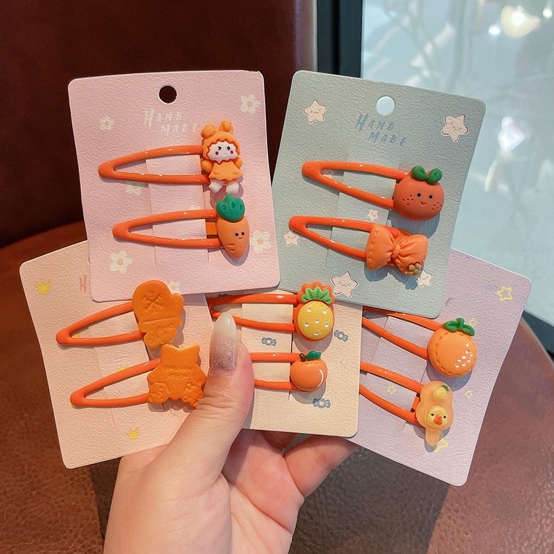 Set 10 Kẹp Tóc Hoạt Hình Dễ Thương Cho Bé Gái